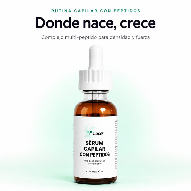 Sérum capilar con péptidos