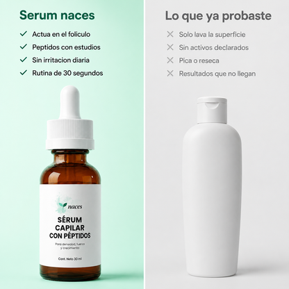 Sérum capilar con péptidos