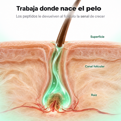 Sérum capilar con péptidos