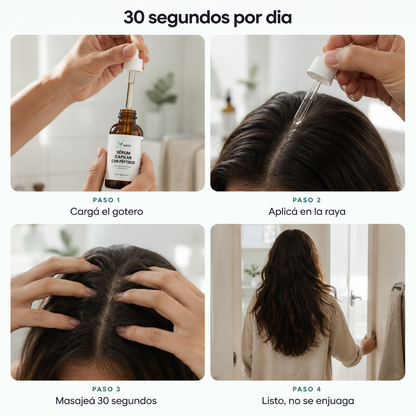 Sérum capilar con péptidos
