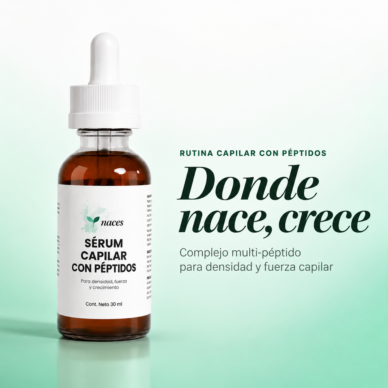Sérum capilar con péptidos